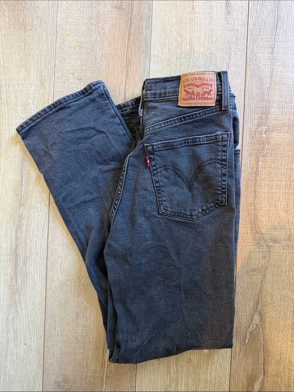 Levi's Ribcage Straight Dark Grey/Washed Black
